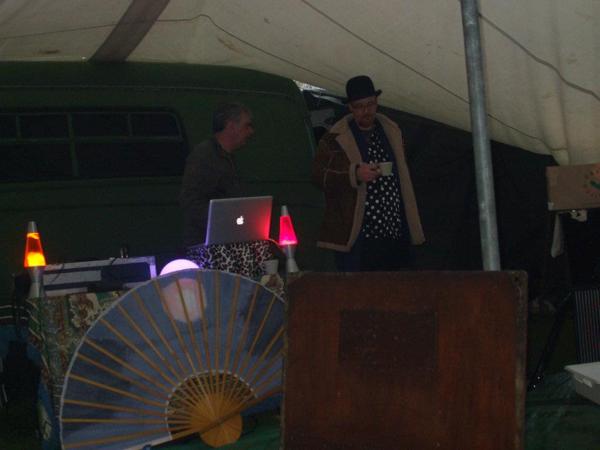 Djing at Cosmic Puffin with first Ahulbula tent incarnation.