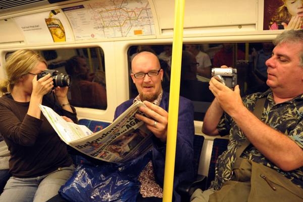 Papped by Mike and Mysi on the tube.